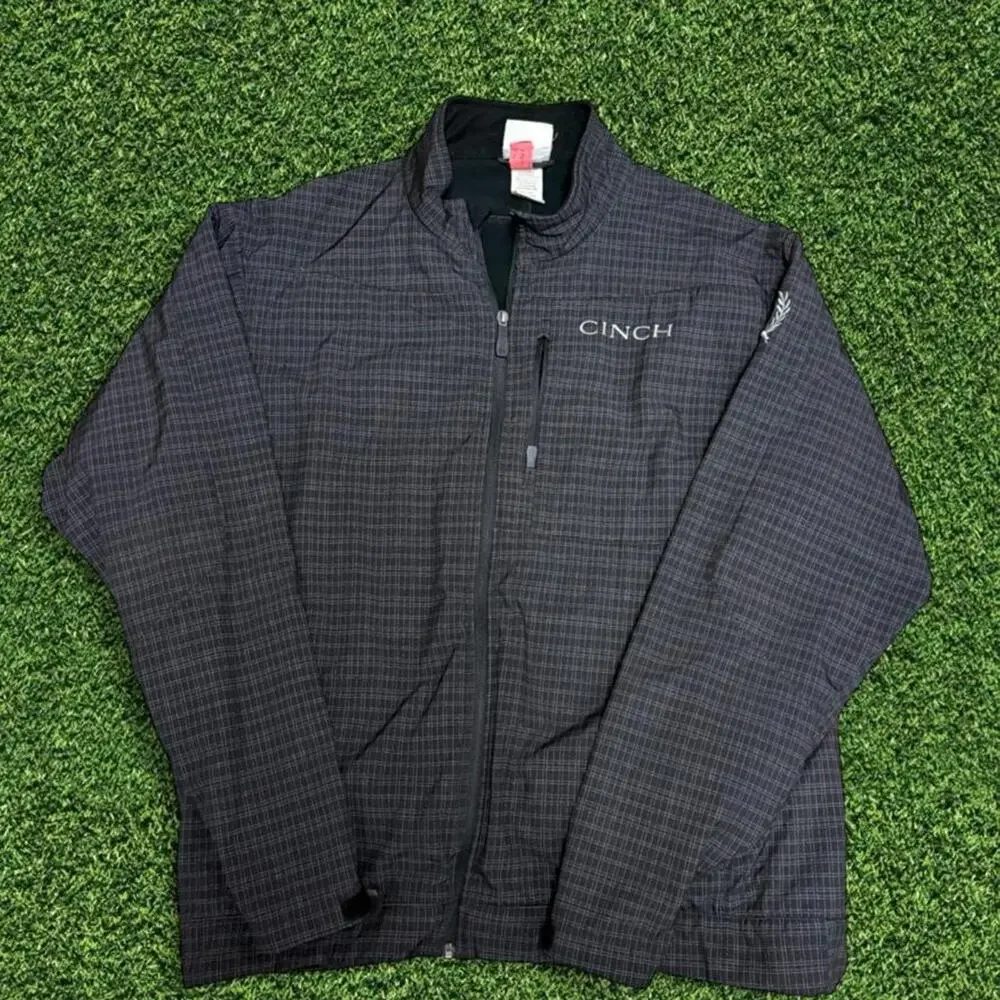 Cinch Softshell Jacket Mens Size Small Black Full Zip Western Coat Fleece Lined
